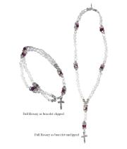 Rosary: Plastic Clear and Ruby Red (BR1801)