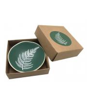 Small Bowl: White Fern On Green, 7cm (NZJLB728)