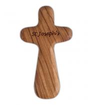 Cross: Olive Wood Comfort Small 7 cm - Personalised (CRS1600P)