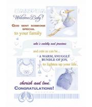 Card: Baby Welcome Baby - Blue (CDB4515)