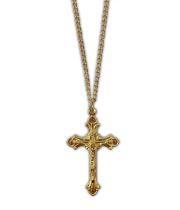 Necklace: Gold Crucifix on Chain (CR4530GCH)