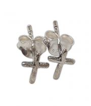 Earrings: Silver Slim Cross (T181SL)