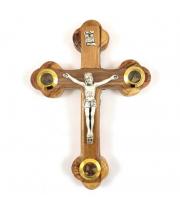 Crucifix: Olive Wood with Relics (32MD)