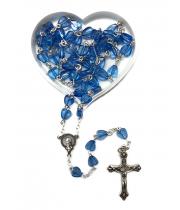 Rosary: Heart Shaped Blue (RX37156B)