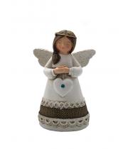 Little Blessing Angel: Aquamarine Stone (ST7103)