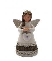 Little Blessing Angel: Light Amethyst Stone (ST7106)