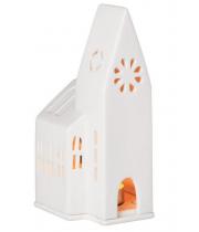 Tea Light Holder: Porcelain Church (RD13140)