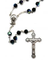 Rosary: Aurora Borealis Black 5mm bead (RX1126K)