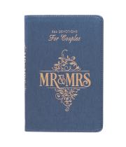 366 Devotions for Couples in Blue Faux Leather - Mr. & Mrs (GB105)