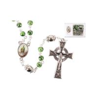 Rosary: St Patrick, Glass w/ Medal (RO62935)