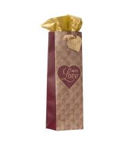 Gift Bag: With Love Burgundy and Gold (GBA369)