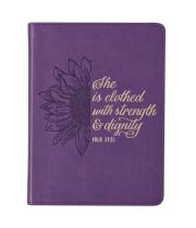 Journal: Strength & Dignity Proverbs 31:25 Purple (JL442)