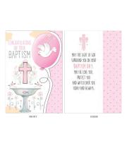 Card: Baptism Pink Foiling (CD13237)