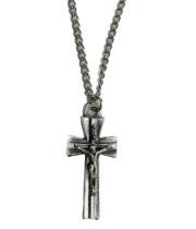 Necklace: Simple Crucifix on Silver Chain (CR137SCH)