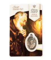 Laminated Card & Medal: Padre Pio (HC1500)