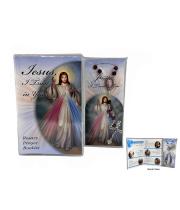 Rosary: Glass Beads with Divine Mercy Prayer Book (RK70058)