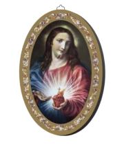 Plaque: Oval - Sacred Heart of Jesus (PL45001)