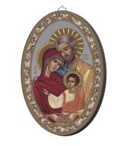 Plaque: Oval Icon - Holy Family (PL45004)