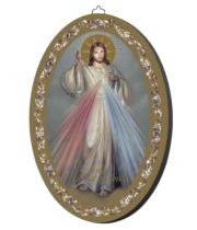 Plaque: Oval - Divine Mercy (PL45058)