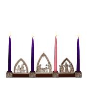 Advent Wreath: Nativity Scene with Candles (AD146)