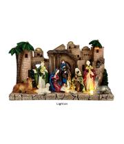 Nativity Scene: All In One with LED Light (NS10412)